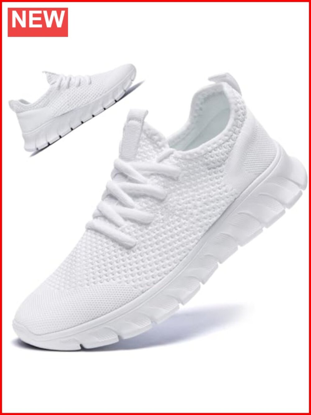 Mesh Slip On Running Shoes Lightweight Non Slip EVA Sole Walking Sneakers